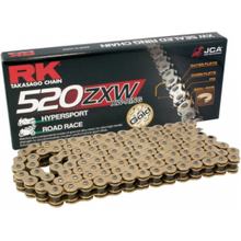 Cadena RK XW-Ring 520ZXW/114 con cierre de remache dorado