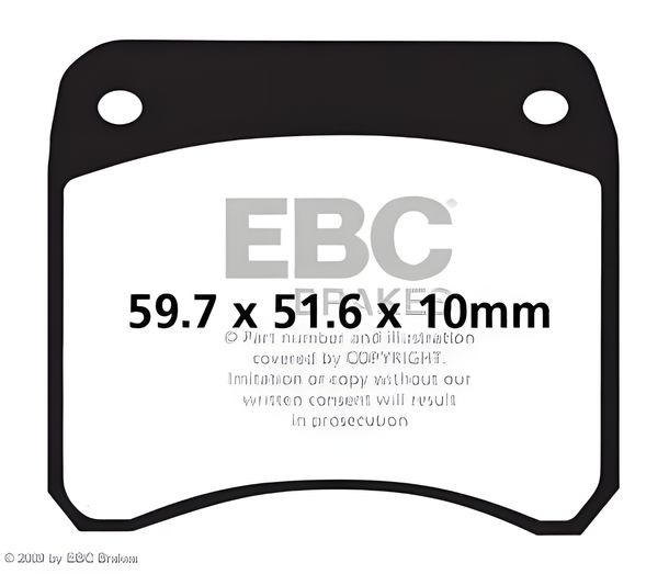 EBC FA016 Blackstuff Aramid brake pad with ABE for Triumph T140 Bonneville V SX TSX LE Royal Wedding 650/750 ccm built 1972 - 1983