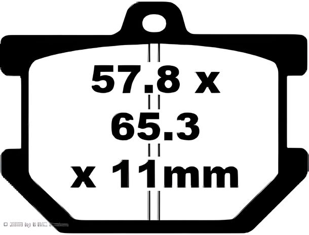 EBC FA034 Blackstuff Aramid brake pad with ABE for Yamaha SR XS XV L C Virago 250 - 1100 ccm built 1976 - 1991