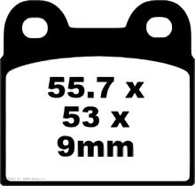 Pastilhas de Freio EBC FA057 Blackstuff Aramid com ABE para BMW R 45 S N 65 450 - 650 ccm Ano. 1978 - 1985