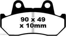 Pastilhas de Freio EBC FA069 Blackstuff Aramid com ABE para Honda XL V Transalp LMH VF F VT C CD GT Custom CBX CB F2 Bol d`Or R CX 125 - 1100 ccm Ano 1981 - 1990