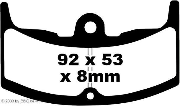 Bremsbeläge EBC FA080 Blackstuff Aramid Bremsbelag mit ABE