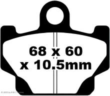 EBC FA081 Blackstuff Aramide remblok met ABE voor Yamaha DT LC 2 RD XT Tenere SR SE XV L Virago S 80 - 650 cc bouwjaar 1982 - 2000