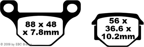 Pastiglia freno EBC FA093 Blackstuff in aramide con ABE per Rieju MRI, TGB Bullet RS Pegasus Corona Derbi Atlantis AC Basic REX 0 Aprilia RS4 RX