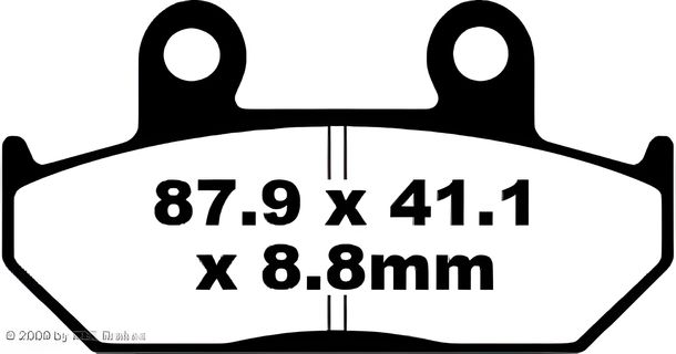 Pastiglia freno EBC FA124 Blackstuff Aramid con ABE per Honda CBR F VFR 750/1000 cc modello anno 1986 - 1988