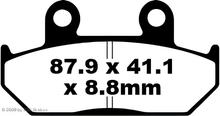 Brzdové destičky EBC FA124 Blackstuff Aramid s ABE pro Honda CBR F VFR 750 / 1000 ccm r.v. 1986 - 1988