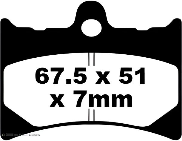 Pastiglia freno EBC FA126 Blackstuff Aramid con ABE per Aprilia RS Extrema Replica AF 1 Tuono, Gilera Northwest Benelli Devil 50 - 1000 cc anno 1988 - 2006
