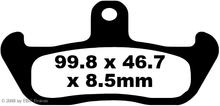 Plaquette de frein EBC FA134 Blackstuff en aramide avec ABE pour Gilera RC R Top Rally 600 cc construite en 1991 - 1993