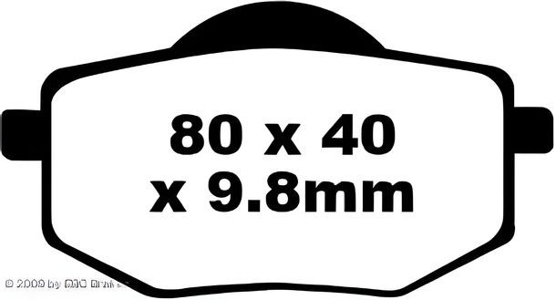 EBC FA136 Blackstuff Aramid brake pad with ABE for Yamaha XV Virago 535 cc built 1988 - 1994