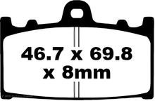 Bremsbeläge EBC FA158 Blackstuff Aramid Bremsbelag mit ABE für Suzuki GSX 0 FA F GSF Bandit SA, Kawasaki ZX-6R SV S SF GSR 125 - 2000 ccm Bj. 1989 - 2022