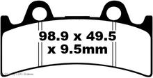 Brzdové destičky EBC FA190 Blackstuff Aramid s ABE pro Yamaha FZR Exup R YZF SP, Triumph Daytona Super III 750 - 1000 ccm r.v. 1993 - 1998
