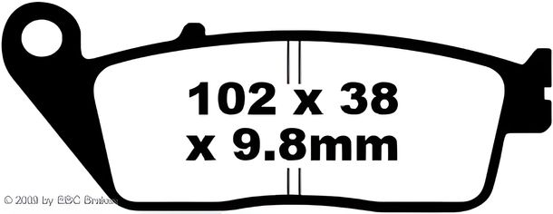 Bremsbeläge EBC FA196 Blackstuff Aramid Bremsbelag mit ABE für Honda CMX A Rebel CB F F2 Seven Fifty XL V Transalp 125 - 1890 ccm