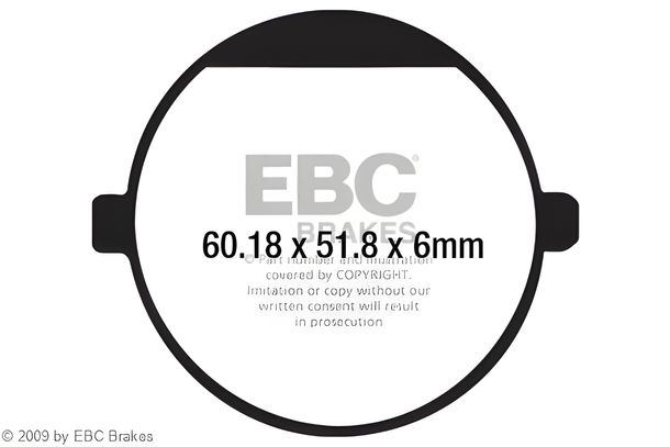 Bremsbeläge EBC FA198 Blackstuff Aramid Bremsbelag mit ABE