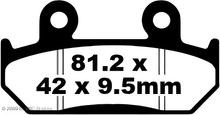 Pastiglia freno EBC FA203 Blackstuff Aramid con ABE per Honda CBR F 600 cc costruita nel 1991 - 1994