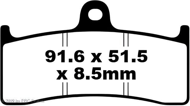 Bremsbeläge EBC FA249 Blackstuff Aramid Bremsbelag mit ABE