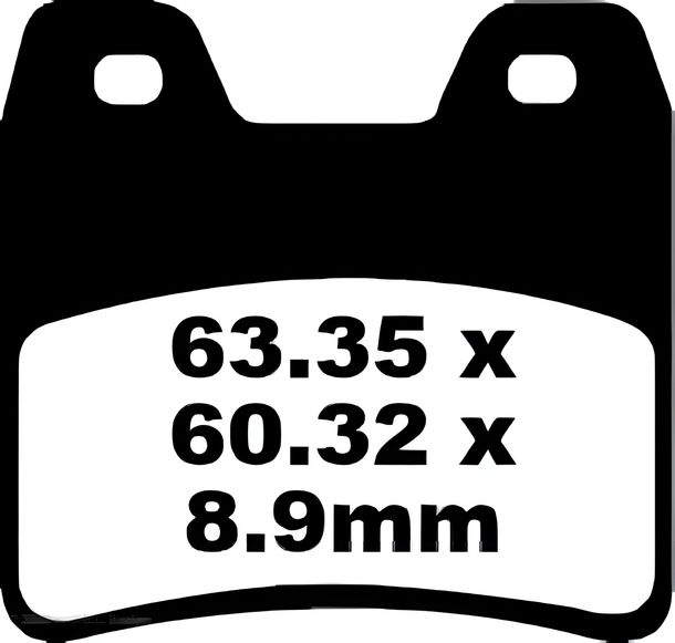Bremsbeläge EBC FA348 Blackstuff Aramid Bremsbelag mit ABE für Yamaha XJR FZS Fazer 1000 / 1300 ccm Bj. 2001 - 2016