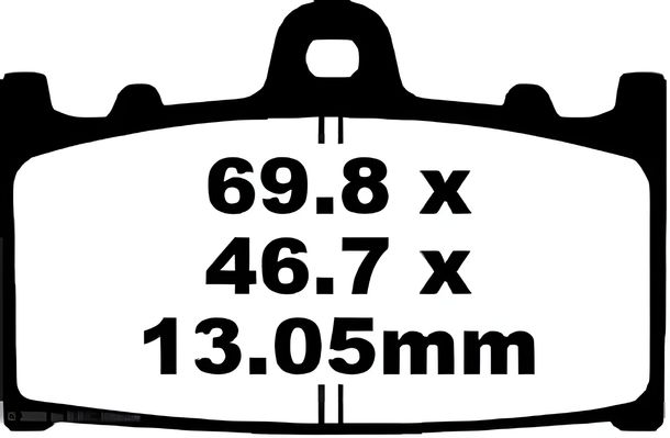V-Pad EBC FA366V in metallo semi sinterizzato con ABE per Suzuki VL Intruder C 1500 cc modello 2002 - 2009
