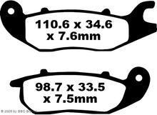Pastilhas de Freio EBC FA375 Blackstuff Aramid com ABE para Honda CBR R CBF 50 / 125 ccm