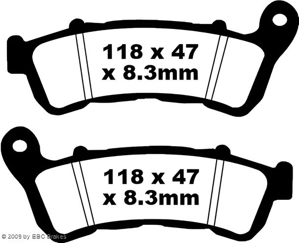 Bremsbeläge EBC FA388 Blackstuff Aramid Bremsbelag mit ABE für Honda CBF FA F A N S ABS CB R RA 125 - 1800 ccm