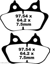 Brzdové destičky EBC FA400 Blackstuff Aramid s ABE pro Harley Davidson FXDL Dyna Low Rider FXDCI EFI Super Glide Custom FXDB Street Bob FXDWG r.v. 2000 - 2008
