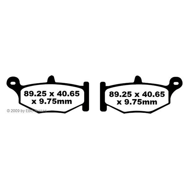 Bremsbeläge EBC FA419 Blackstuff Aramid Bremsbelag mit ABE für Suzuki GSX-R GSR DL V-Strom ABS 600 - 1300 ccm Bj. 2006 - 2022