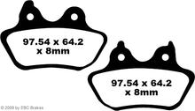 Brzdové destičky EBC FA434 Blackstuff Aramid s ABE pro Harley Davidson FXSTBI Night Train FXST Softail FXSTS Springer Standard FLSTF Fat Boy R.v. 2006 - 2007