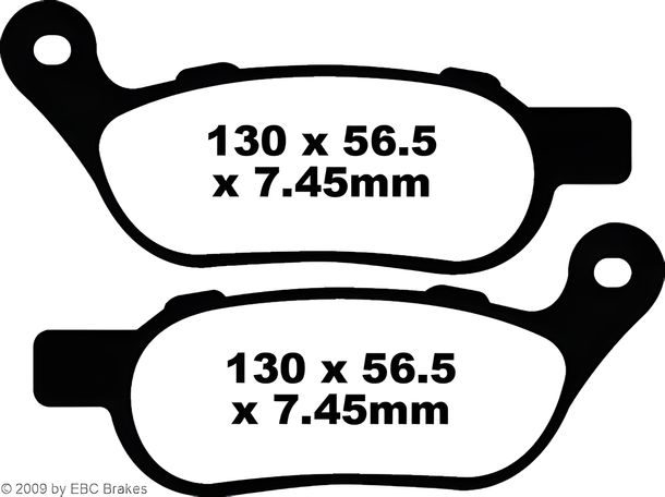 EBC FA458V V-Pads, semi-gesinterd metaal met ABE voor Harley Davidson FXDL Dyna Low Rider FXDCI EFI Super Glide Custom FXDB Street Bob FXDWGI Wide 2007 - 2022