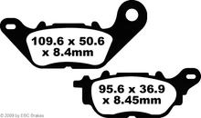 Plaquette de frein EBC FA464 Blackstuff en aramide avec ABE pour Yamaha YBR ED SPD Custom YS 125 cc année modèle 2007 - 2022