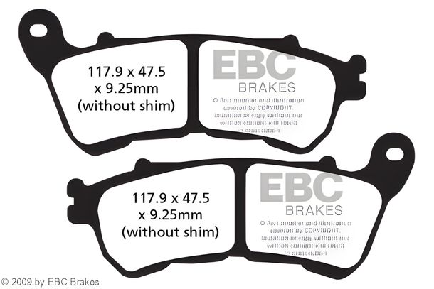 Pastilla de freno EBC FA640 Blackstuff de aramida con ABE para Harley Davidson XLX Sportster Forty Eight XLCX Roadster XL N Iron L Super Low XL NS IRON modelo 2014 - 2020