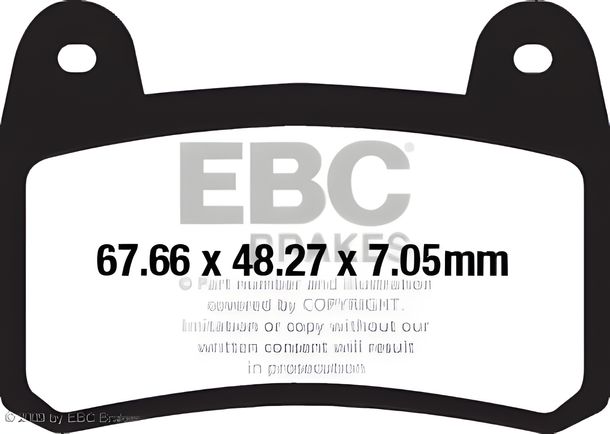Bremsbeläge EBC FA658 Blackstuff Aramid Bremsbelag mit ABE für Keeway RKV, Benelli BN R KSR-Moto Code Generic S 125 - 500 ccm Bj. 2012 - 2021