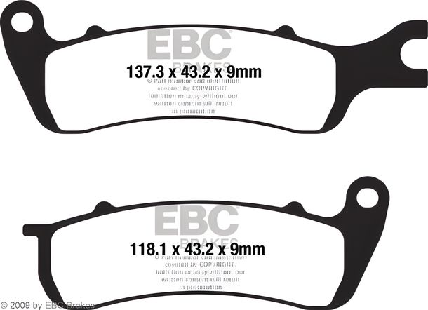 Bremsbeläge EBC FA722 Blackstuff Aramid Bremsbelag mit ABE für Mash Black Seven, AJS Tempest i Roadster CBS Clubman Cadwell 125 ccm Bj. 2017 - 2021