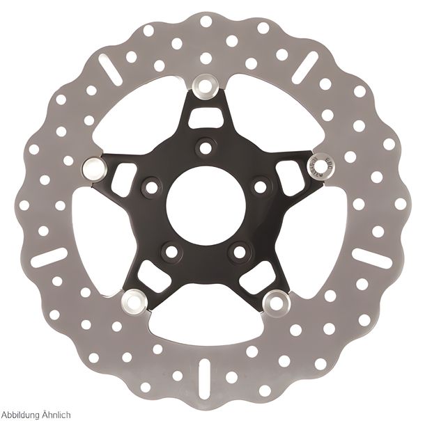 Bremsscheibe EBC FSD012CBLK Custom Contour-Disc Edelstahl schwimmend mit goldener Alu-Nabe mit ABE