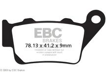 Plaquettes de frein de scooter organiques EBC SFA213 avec ABE pour BMW C1, Yamaha YP R X-Max 125 - 250 ccm