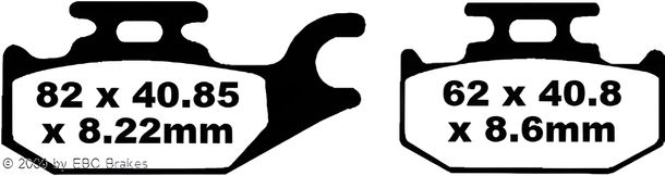 EBC SFA413 organic scooter brake pads with ABE for Suzuki UH Burgman G R Executive, Benelli Caffenero 125 - 250 cc