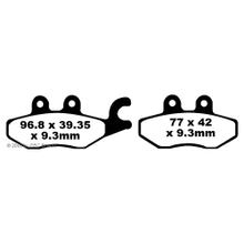 EBC SFA418 organic scooter brake pads with ABE for Vespa GTS i.e. Touring Yacht Club, Piaggio X9 Evolution MP3 i HPE ABS Medley 4V Beverly Yourban