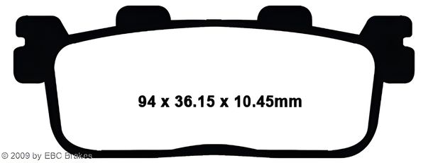 EBC SFA607 organic scooter brake pads with ABE for Yamaha YP R X-Max, Kymco Xciting i New Downtown i People GTi S K-XCT i Super Dink i X-Town Grand