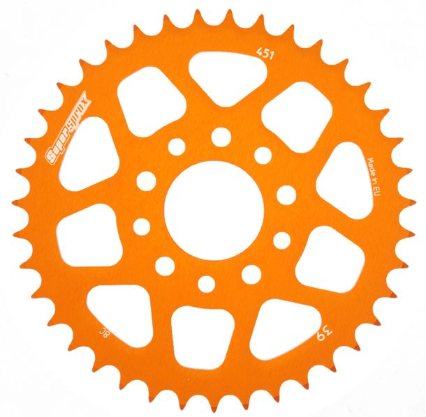Kettenrad Supersprox 415 LK 60,0mm Ø 40mm 39Z 5-Loch Aluminium orange