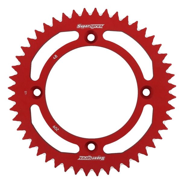 Piñón de aluminio Supersprox 420 LK 130,0 mm Ø 110 mm 48T rojo