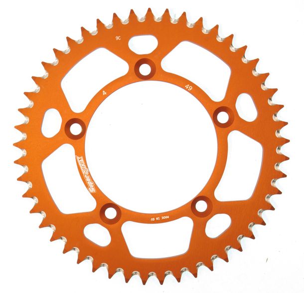 Supersprox 420 LK 115,0 mm diametro 98 mm 49Z Pignone in alluminio a 5 fori arancione