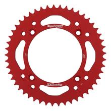 Pignon aluminium 4 trous Supersprox 420 LK 130,0mm Ø 110mm 49Z rouge