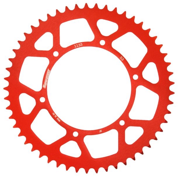 Kettenrad Supersprox 420 LK 123,0mm Ø 108mm 53Z 6-Loch Aluminium rot