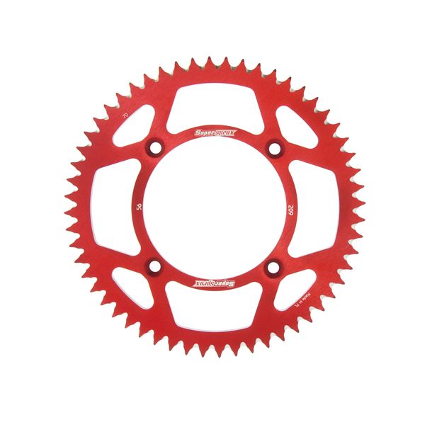 Piñón de aluminio Supersprox 420 LK 130,0 mm Ø 110 mm 56T rojo