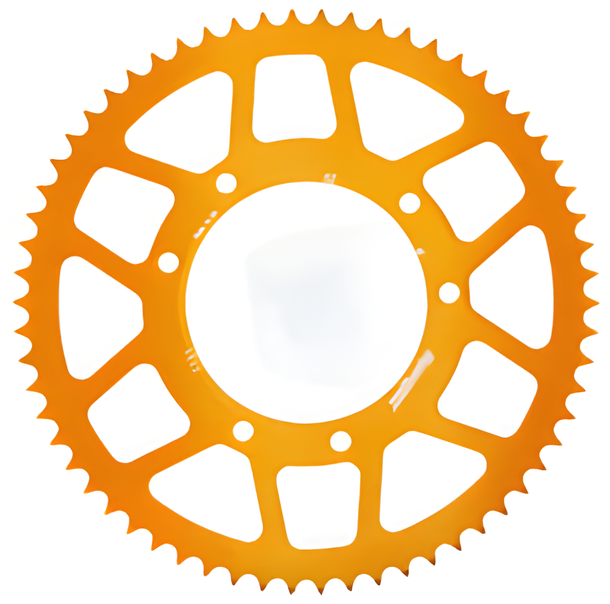 Rueda de cadena de aluminio dorada Supersprox 420 LK 125,0 mm de diámetro 105 mm 62T con 6 orificios