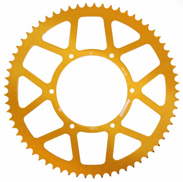Kettenrad Supersprox 420 LK 123,0mm Ø 108mm 65Z 6-Loch Aluminium gold