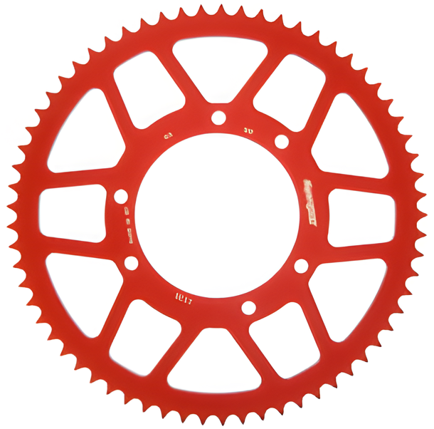 Supersprox 420 LK 125,0 mm Ø 105 mm 65Z Piñón de aluminio con 6 orificios rojo