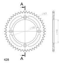 Kettenrad Supersprox 428 LK 132,0mm Ø 110mm 46Z 4-Loch Aluminium rot