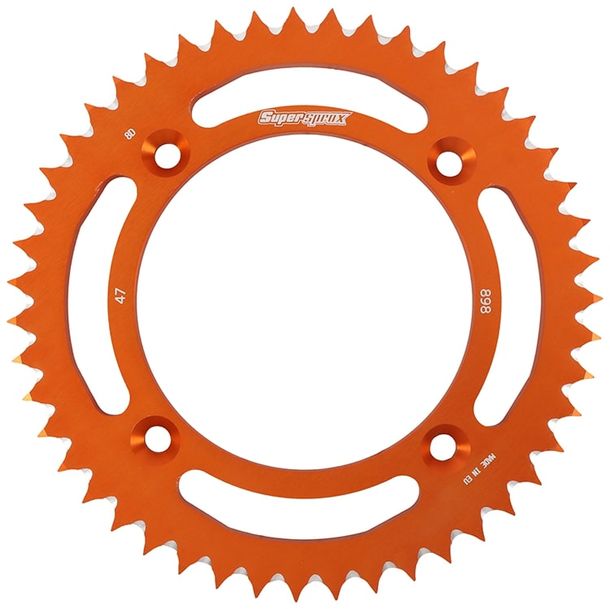 Supersprox 428 LK 132,0 mm diametro 110 mm 47T 4 fori in alluminio arancione