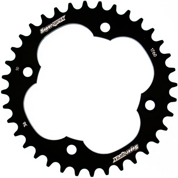 Kettenrad Supersprox 520 LK 137,0mm Ø 113mm 36Z 4-Loch Aluminium schwarz