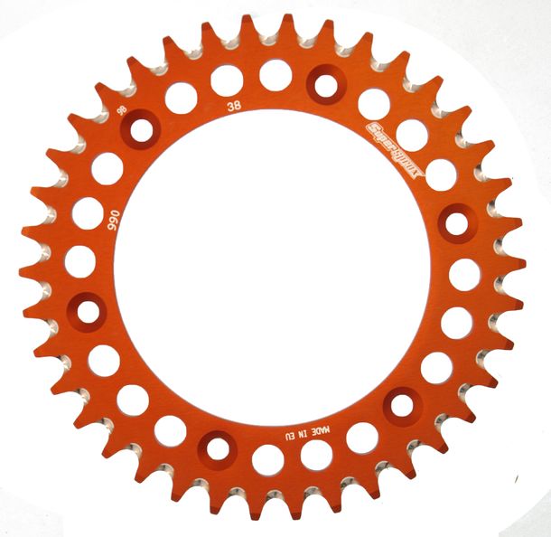 Kettenrad Supersprox 520 LK 150,0mm Ø 125mm 38Z 6-Loch Aluminium orange
