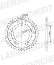 Kettingtandwiel Supersprox 520 LK 124,0mm Ø 100mm 38 tanden 5-gats Aluminium zwart